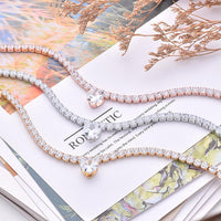 HKM-0532541 Bling Rhinestone Heart Shaped Pet Necklace for Cats and Dogs - Adjustable Collar Accessory