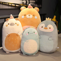 HKM-053267 Plush Animal Toy Doll - 45 cm or 60 cm Options in Dinosaur, Penguin, Piggy, and Brown Bear
