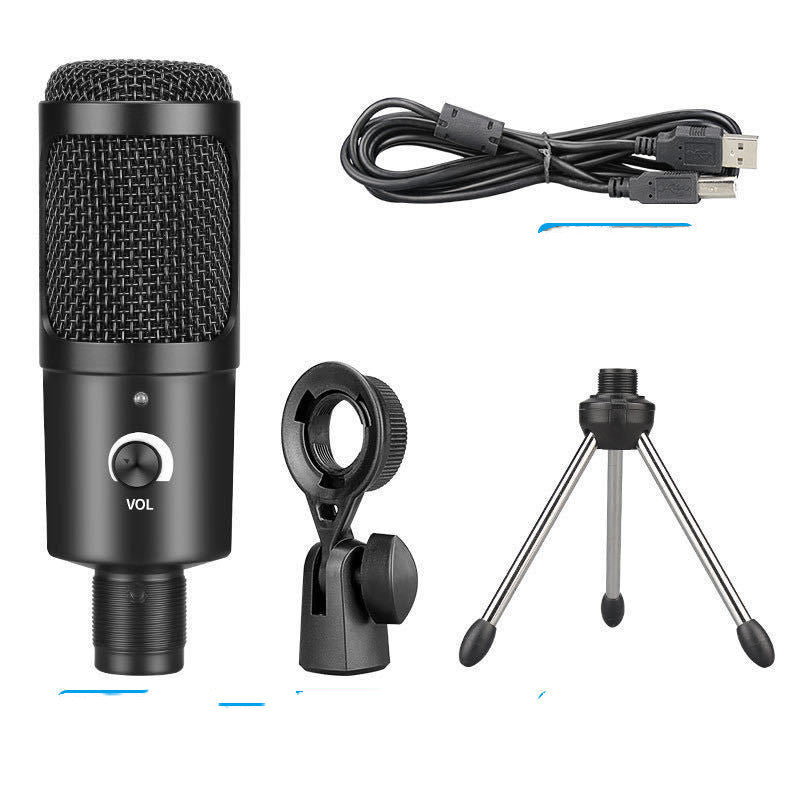 HKM-053331 Condenser Recording Microphone with Adjustable Desktop Stand for Home and Computer Use