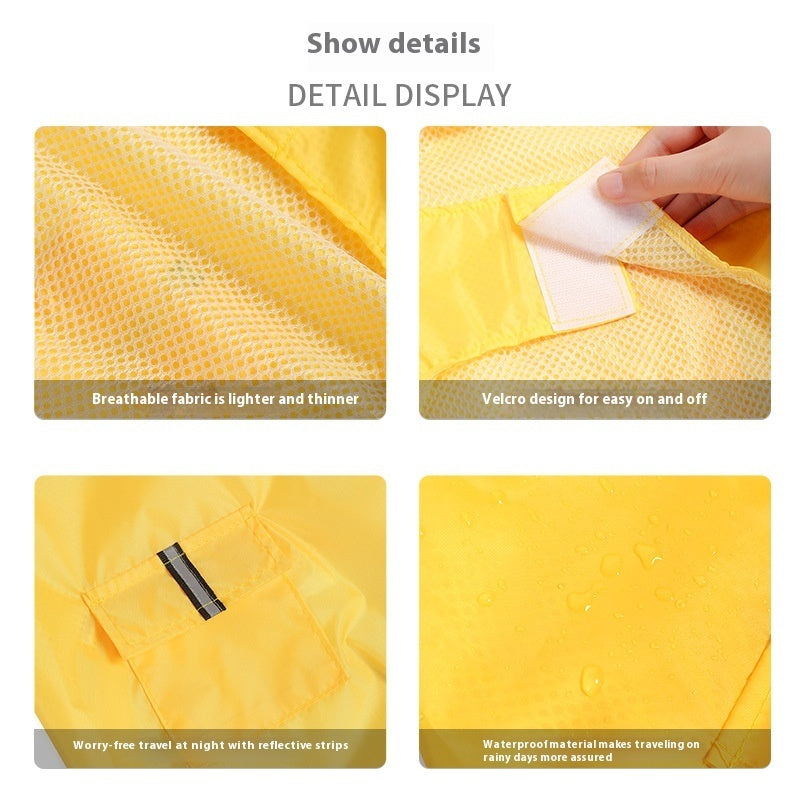 HKM-0533437 Reflective Windproof Hooded Raincoat for Large Dogs in Multiple Colors