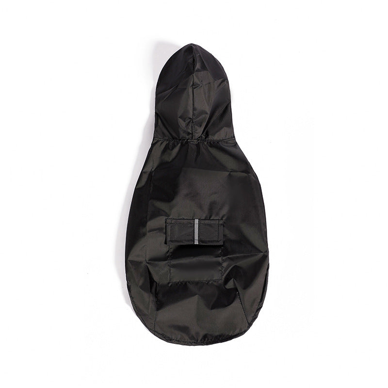 HKM-0533437 Reflective Windproof Hooded Raincoat for Large Dogs in Multiple Colors