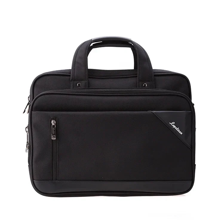 HKM-053523 Multi-Compartment Waterproof Laptop Messenger Bag with PU Trim