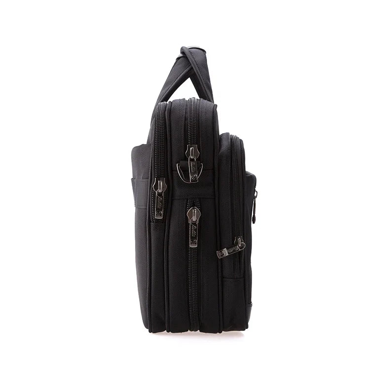 HKM-053523 Multi-Compartment Waterproof Laptop Messenger Bag with PU Trim