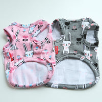 HKM-0535613 Cute Bunny Cartoon Cotton Pull Frame Vest for Pets - Available in Pink and Gray, Sizes XS to XL