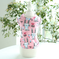 HKM-0535613 Cute Bunny Cartoon Cotton Pull Frame Vest for Pets - Available in Pink and Gray, Sizes XS to XL