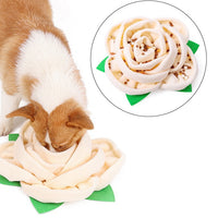 HKM-0535869 Rose Scented Polyester Chew Pad for Pet Food Training - 40 x 9 cm, Red Blue Off-White