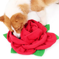 HKM-0535869 Rose Scented Polyester Chew Pad for Pet Food Training - 40 x 9 cm, Red Blue Off-White