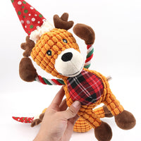 HKM-053587 Christmas Plush Deer Pet Toy with Sound – 42cm x 18cm Talking Feature