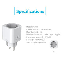 HKM-053651 Smart European Socket with Copper Conductor, 10A Rated Current, and Versatile Power Support