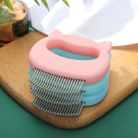 HKM-0536637 Cat Massage Comb for Long and Short-Haired Cats - ABS Material, 10x9 cm, Available in Blue, Green, Pink