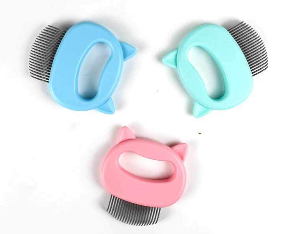 HKM-0536637 Cat Massage Comb for Long and Short-Haired Cats - ABS Material, 10x9 cm, Available in Blue, Green, Pink