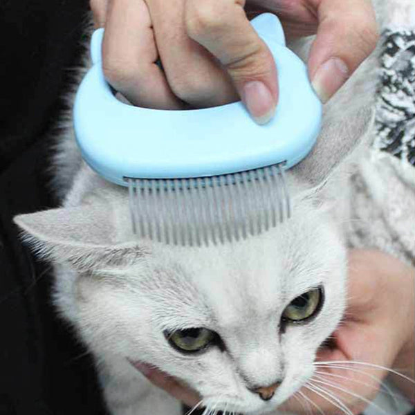HKM-0536637 Cat Massage Comb for Long and Short-Haired Cats - ABS Material, 10x9 cm, Available in Blue, Green, Pink