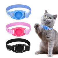 HKM-0537021 Anti-Loss Alarm Pet Collar - Casual Monochrome Design in Blue, Pink, or Black, 20cm-30cm Adjustable Polyester