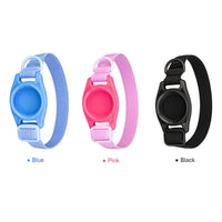 HKM-0537021 Anti-Loss Alarm Pet Collar - Casual Monochrome Design in Blue, Pink, or Black, 20cm-30cm Adjustable Polyester