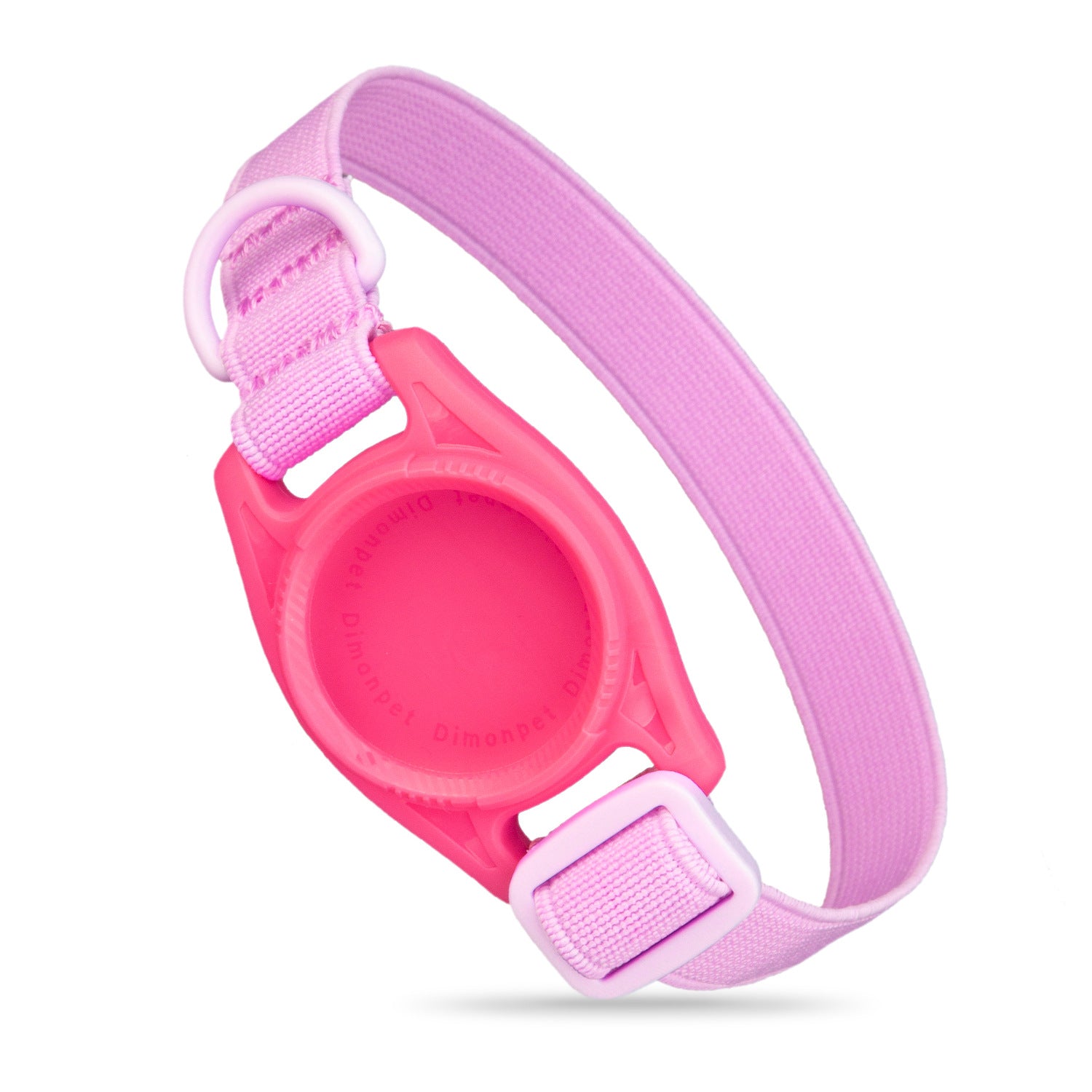 HKM-0537021 Anti-Loss Alarm Pet Collar - Casual Monochrome Design in Blue, Pink, or Black, 20cm-30cm Adjustable Polyester