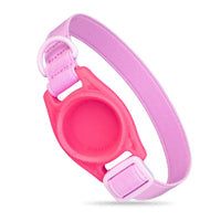 HKM-0537021 Anti-Loss Alarm Pet Collar - Casual Monochrome Design in Blue, Pink, or Black, 20cm-30cm Adjustable Polyester