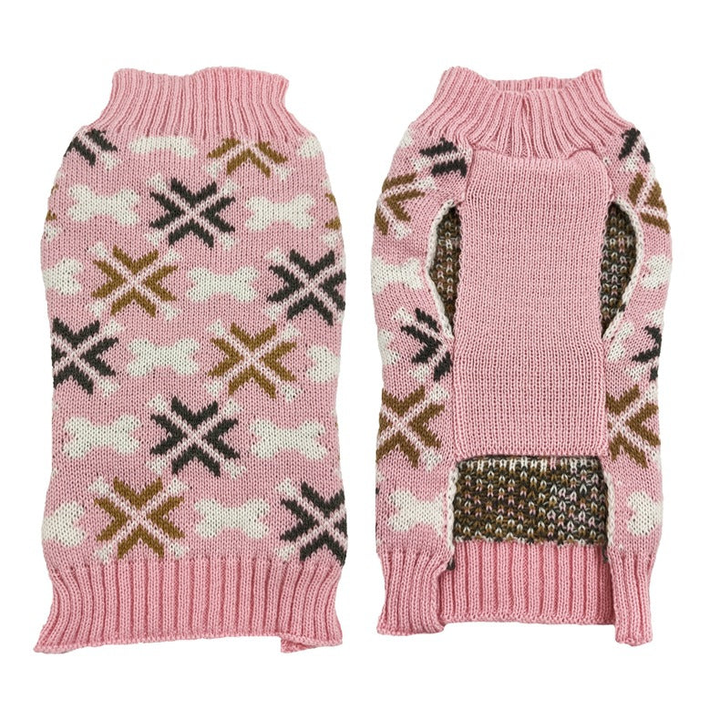 HKM-0538813 Retro Japanese and South Korean Style Pet Sweater and Scarf Hat Set