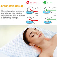 HKM-0539453 Cooling Memory Foam Pillow with Adjustable Height, Bamboo and Cooling Fiber Cover, Gel Infused Shredded Foam, Machine Washable