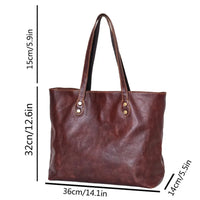 HKM-054035 Custom Vintage Genuine Leather Tote Bag for All Seasons