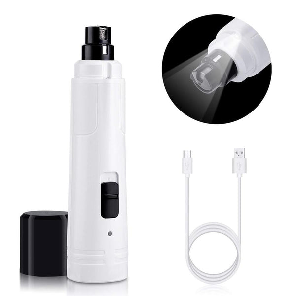 HKM-054035 Electric Pet Nail Clipper with LED Light ¨C Professional Nail Shaver for Cats and Small Dogs