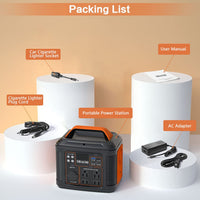 HKM-054035 Portable Power Station 300W 296Wh Lithium Backup Battery with Multiple Output Ports for Emergency and Outdoor Use