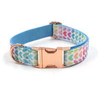 HKM-0540605 Adjustable Fabric Dog Collar and Leash Set with Bow