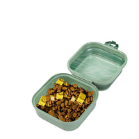 HKM-0540989 Foldable Double-Layer Dog Bowl for Outdoor Water Use - Green, White, Khaki