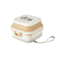 HKM-0540989 Foldable Double-Layer Dog Bowl for Outdoor Water Use - Green, White, Khaki