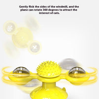 HKM-0541629 Interactive Cat Entertainment Set with Rotating Disk, Feather Teasers, Tumbler & Windmill Toy