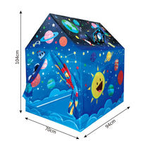HKM-054227 Foldable Waterproof Playhouse Tent for Kids - Cartoon Universe Space Design, Large Play Area