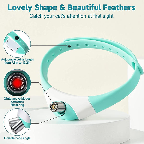 HKM-0542781 Black TPU Laser Toy Collar for Cats with Charging Cable