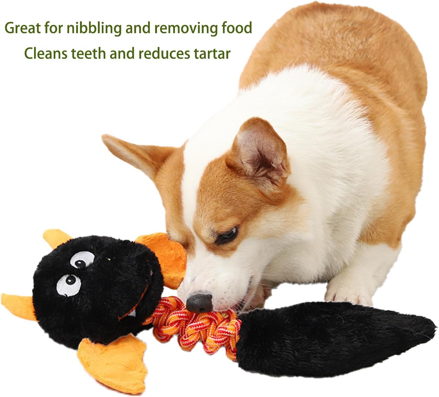 HKM-0544061 Plush Squeaky Dog and Cat Toy for Large and Small Pets, Interactive and Chew Resistant, Machine Washable