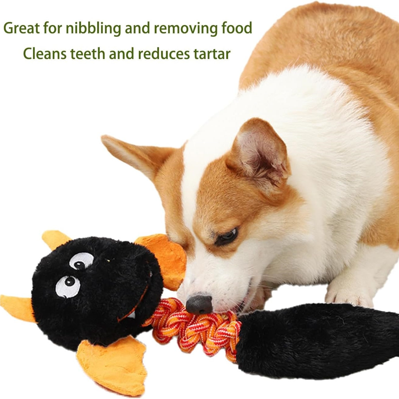 HKM-0544061 Plush Squeaky Dog and Cat Toy for Large and Small Pets, Interactive and Chew Resistant, Machine Washable