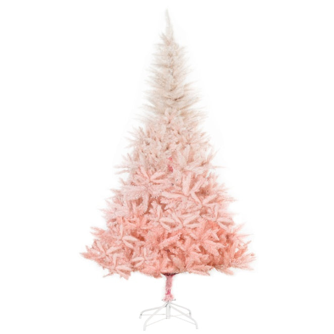 HKM-054419 Lush Pink Christmas Tree with Realistic PVC Branches and 800 Tips for Easy Decoration