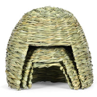 HKM-0544829 Handmade Straw Thatched Hut for Small Pets - Thermal Nest for Rabbits, Hamsters, Hedgehogs, and Guinea Pigs