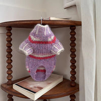 HKM-0545341 Warm Autumn and Winter Vest for Small Schnauzers and Cats in Green and Purple