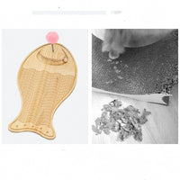 HKM-0546749 Pine Wood Cat Scratcher with Rex Rabbit Fur for Pet Comfort and Curiosity