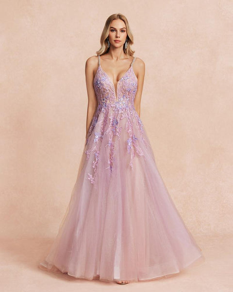 HKM-054675 Elegant Purple Evening Dress EZ25087 for Special Occasions
