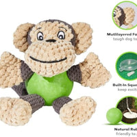HKM-0548029 Squeaky Plush Monkey Dog Toy - Soft, Durable Chew Toy for Small to Medium Dogs, Ideal for Indoor and Outdoor Play