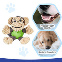 HKM-0548029 Squeaky Plush Monkey Dog Toy - Soft, Durable Chew Toy for Small to Medium Dogs, Ideal for Indoor and Outdoor Play