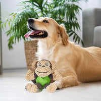 HKM-0548029 Squeaky Plush Monkey Dog Toy - Soft, Durable Chew Toy for Small to Medium Dogs, Ideal for Indoor and Outdoor Play
