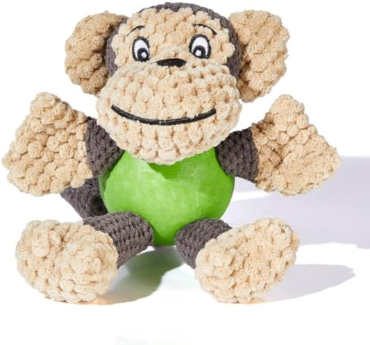 HKM-0548029 Squeaky Plush Monkey Dog Toy - Soft, Durable Chew Toy for Small to Medium Dogs, Ideal for Indoor and Outdoor Play