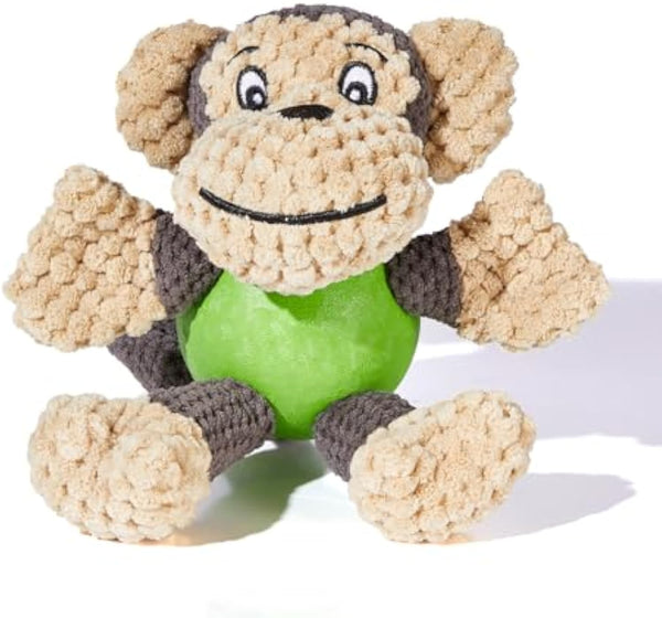 HKM-0548029 Squeaky Plush Monkey Dog Toy - Soft, Durable Chew Toy for Small to Medium Dogs, Ideal for Indoor and Outdoor Play