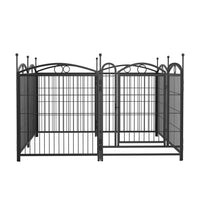 HKM-0548157 32 Inch 8 Panel Metal Dog Playpen for Indoor and Outdoor Use with Door, Heavy Duty Design
