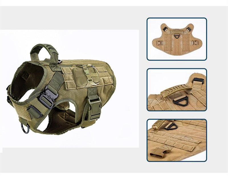HKM-0548925 Medium Tactical Vest for Dogs - Unisex Nylon, Multiple Colors Available