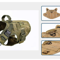 HKM-0548925 Medium Tactical Vest for Dogs - Unisex Nylon, Multiple Colors Available