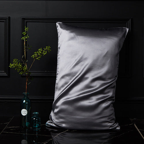 HKM-054931 Double-Sided Mulberry Silk Pillowcase 48x74cm - Light Gray