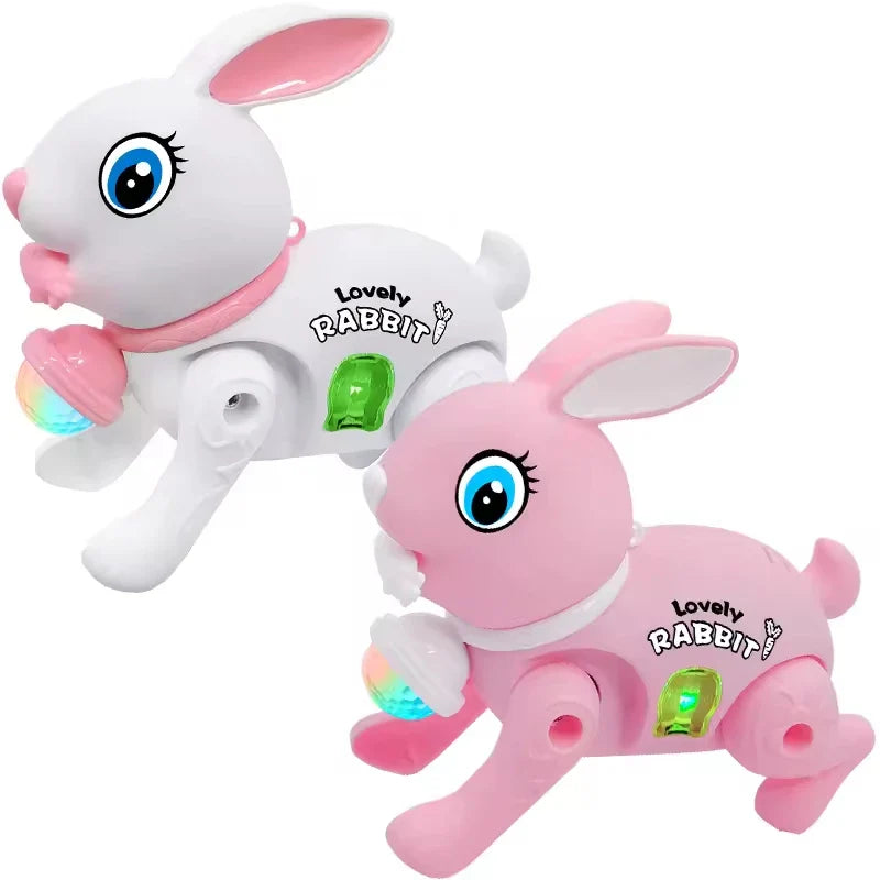 HKM-054931 Electric Glowing Bunny Toy with Music for Kids - Battery ...