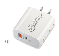 HKM-054995 Fast Charging Travel Charger - 18W PD & QC3.0 - 3600mA Output - White