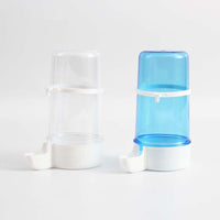 HKM-0550333 Large Blue and White PP Water Pipe for Birds, Ideal for Cages with 1-1.5cm Wire Spacing